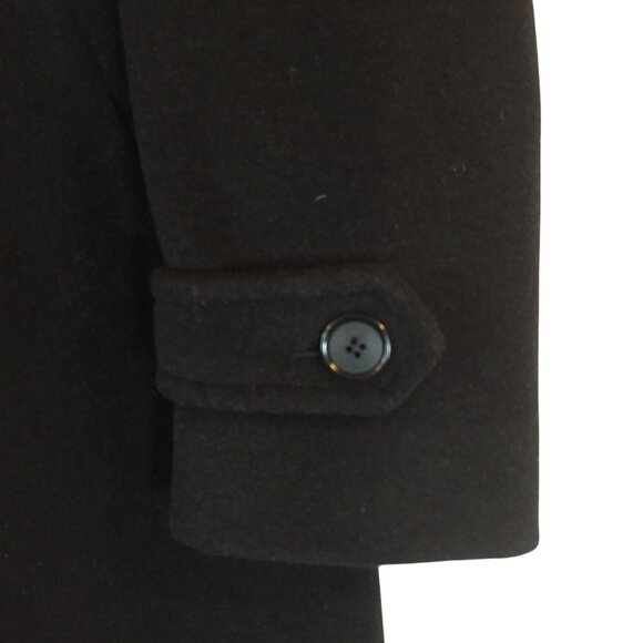 Jos A. Bank Mens 42R Black Coat Mid Length Wool & Cashmere Blend - Picture 6 of 11